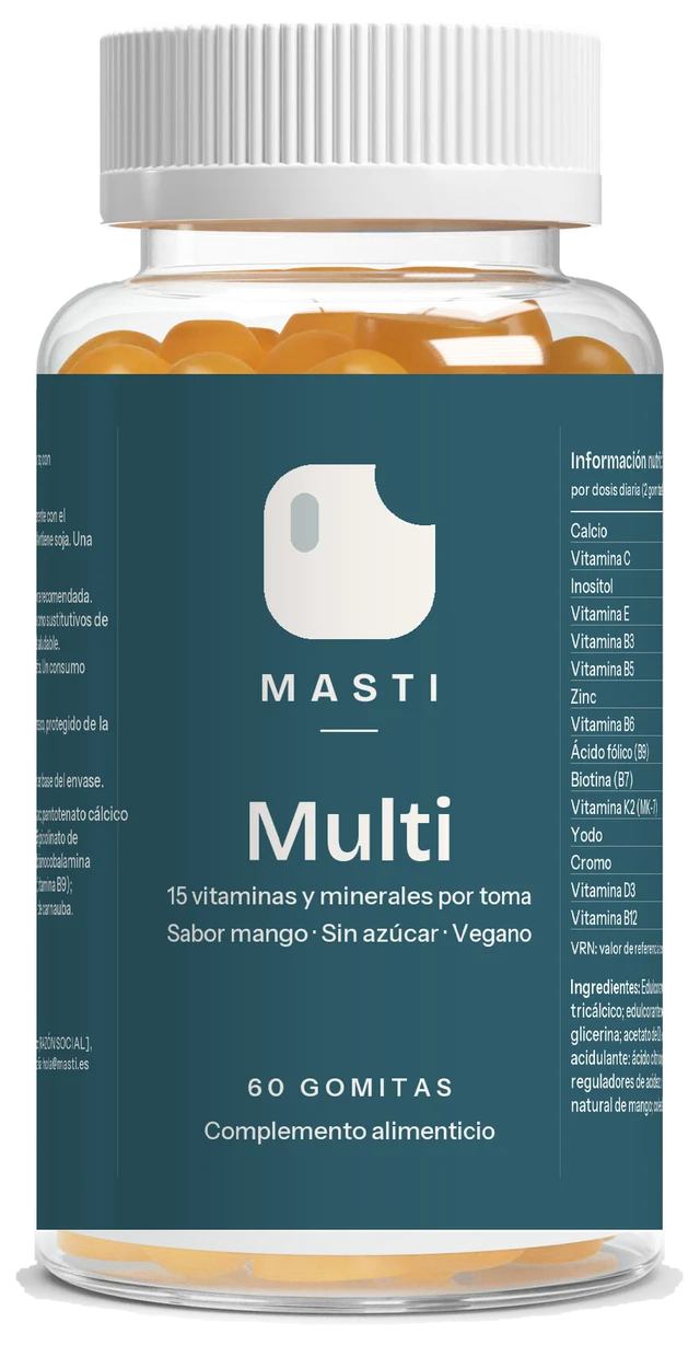 Bote de Gomitas Multivitamínico + Minerales, 60 gomitas