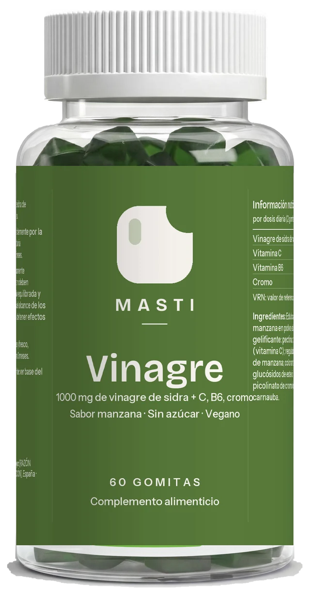 Bote de Gomitas de Vinagre de Manzana, 60 gomitas